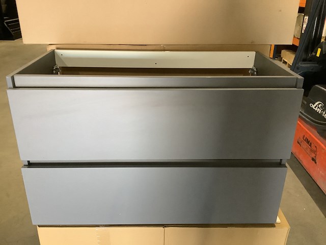 Wastafelonderbouw 90 cm + 1 wastafel, lunik 245118, grijs - afbeelding 6 van  8