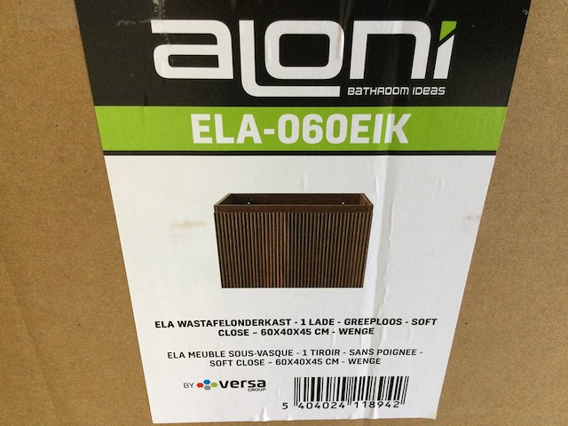 Wastafelonderkast badkamer, aloni, ela-060eik, wenge - afbeelding 2 van  2