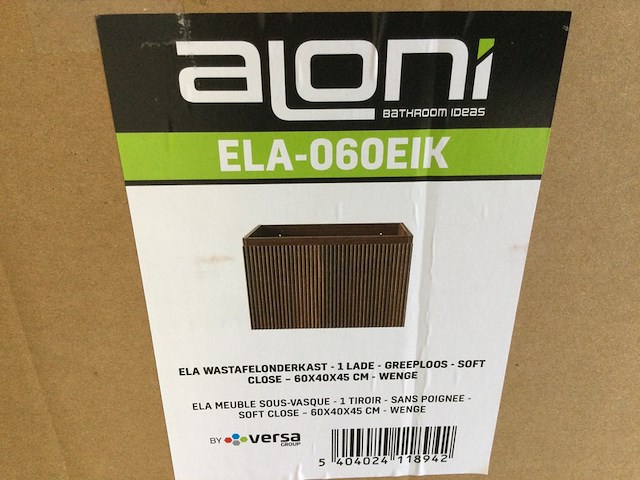 Wastafelonderkast badkamer, aloni, ela-060eik, wenge - afbeelding 2 van  2