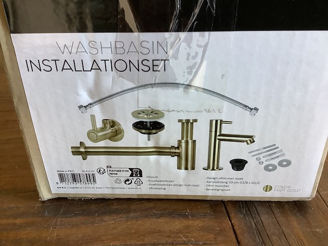 Wastafelset, goud mat - afbeelding 1 van  2