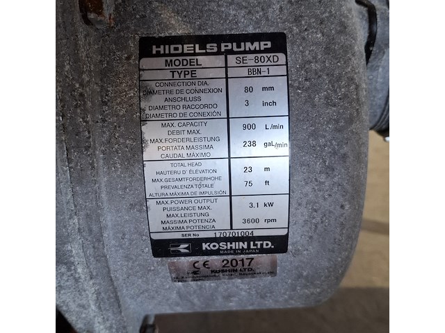 Water pomp, koshin, se-80xd / bbbn-1 - afbeelding 4 van  14