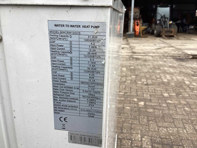 Water to water heat pump mwcrw120z/s warmtepomp - afbeelding 11 van  14