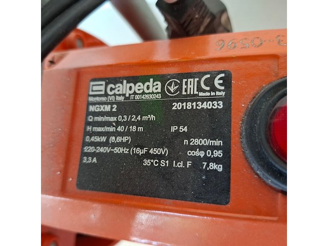 Waterbedpomp - 230v calpeda, ngxm 2, bouwjaar 2018 - afbeelding 4 van  9