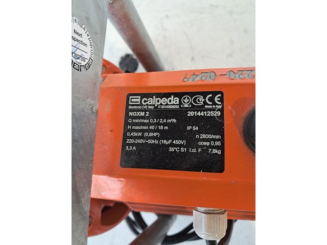 Waterbedpomp 230v incl. aanzuigslang~ calpeda, ngxm 2, bouwjaar 2014 - afbeelding 10 van  13