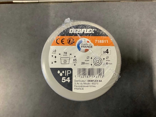 Waterdichte aftakdozen ip54 debflex d.70 mm p.45 mm (58x) - afbeelding 2 van  3
