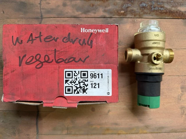 Waterdrukregelaar, honeywell, d06f-1/2e, messing/groen - afbeelding 1 van  5