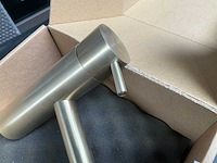 Waterevolution flow brushed light gold wastafelkranen pvd - afbeelding 3 van  5