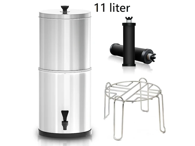 Waterfilter zuivering, 11 liter, rvs - afbeelding 1 van  3