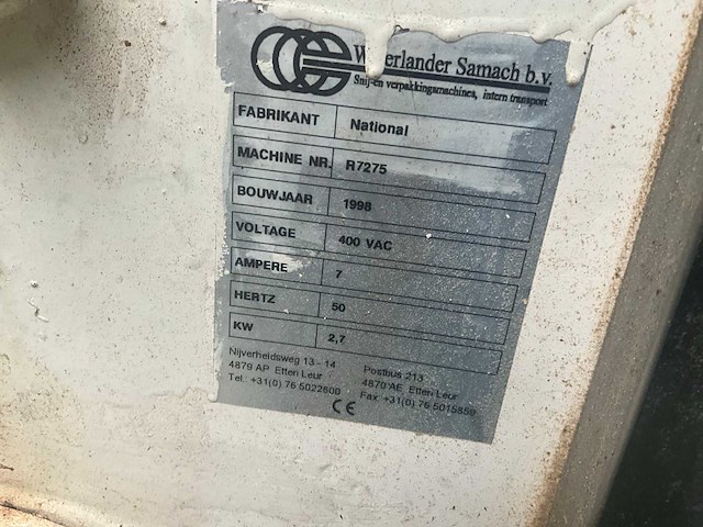 Waterlander / samach - national r7275 - broodsnijmachine - afbeelding 2 van  16
