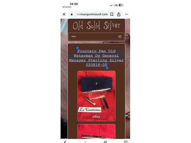 Waterman dg general sterling zilveren vulpen - 18kt nib - afbeelding 8 van  8