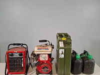 Waterpomp, heteluchtkachel en jerrycans, o.a. kelfort en honda, o.a wb10