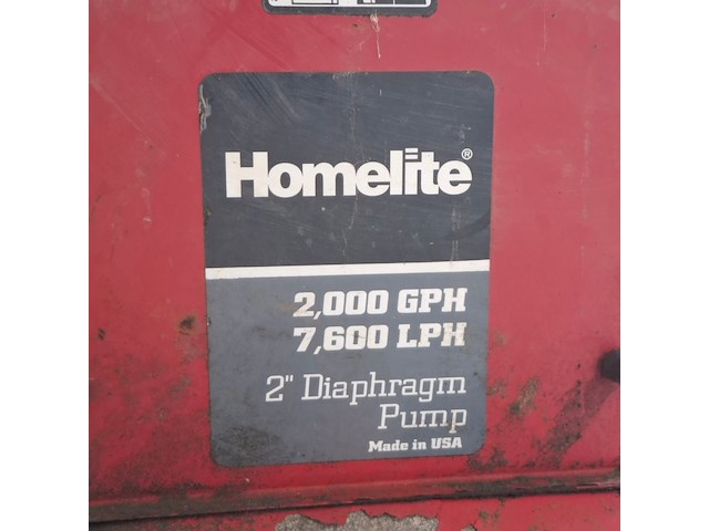 Waterpomp op benzine, homelite, 111dp2-b, rood, inclusief 4x waterslang - afbeelding 3 van  18