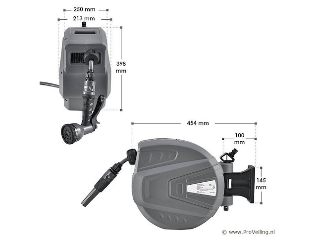 Waterslanghaspel 10 meter incl. 2 opzetstukken - afbeelding 2 van  10
