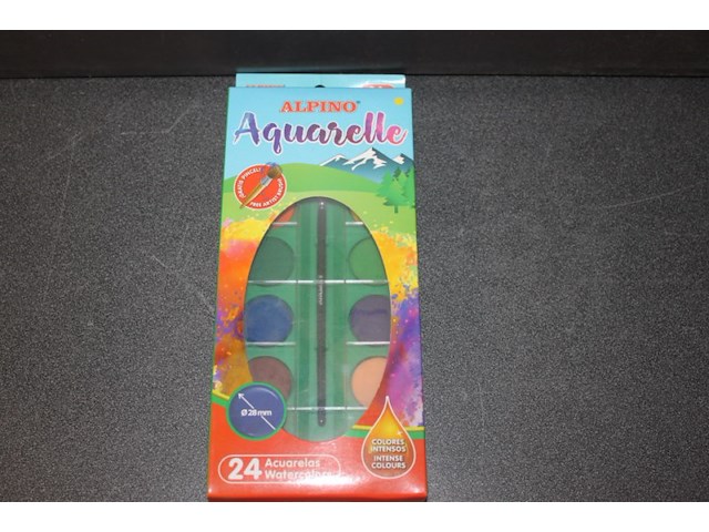Waterverf 24 kleuren 1x in kr 6 - afbeelding 1 van  3