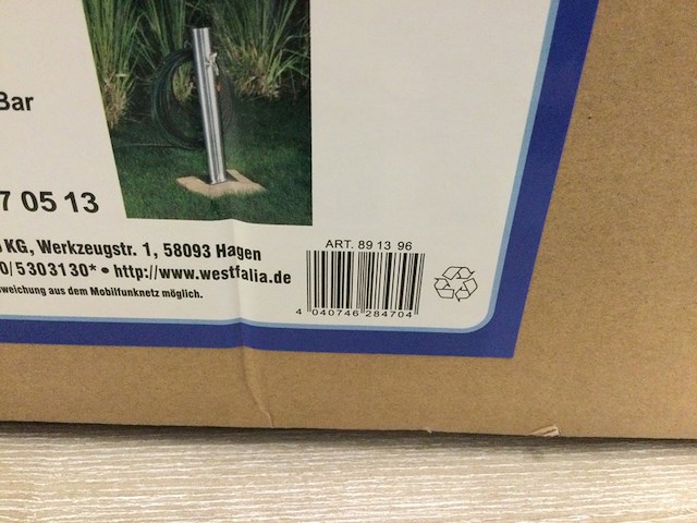 Waterzuil rvs 75 cm hoog, westfalia wasserwelten, 891396 - afbeelding 4 van  4