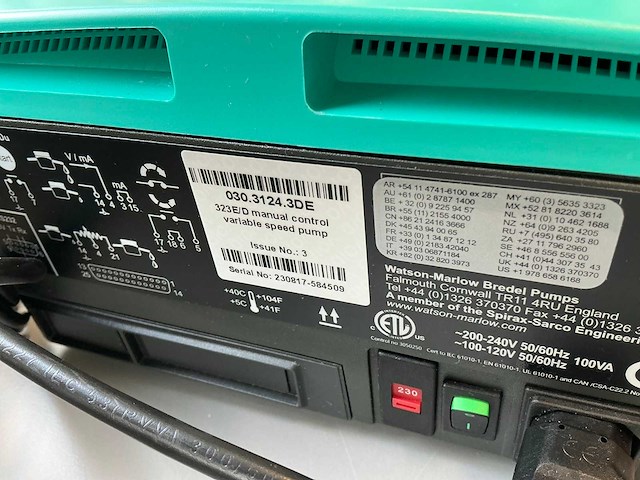 Watson marlow 323/120u peristaltiekpomp - afbeelding 8 van  9