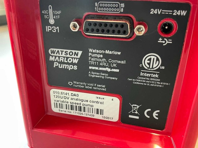 Watson marlow 323/120u peristaltiekpomp - afbeelding 9 van  9