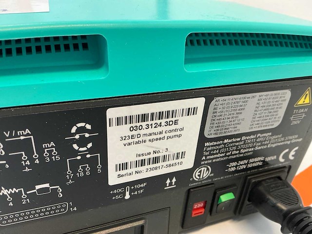 Watson marlow 323e/d peristaltische doseringspomp - afbeelding 6 van  6