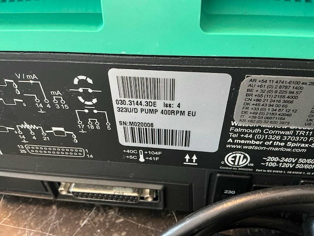 Watson marlow 323u/d peristaltische doseringspomp (2x) - afbeelding 4 van  5