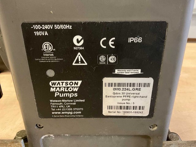 Watson marlow qdos30 universal peristaltische doseerpomp - afbeelding 3 van  4