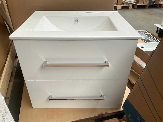 Wave design badmeubel wit 60cm - afbeelding 1 van  3