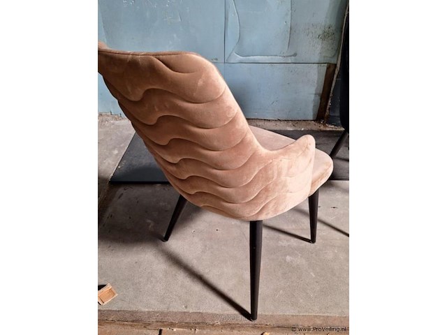 Wave eetkamerstoel - terracotta velvet - afbeelding 4 van  4