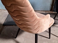 Wave eetkamerstoel - terracotta velvet - afbeelding 4 van  4