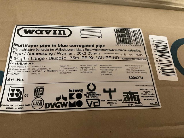 Wavin - tigris - 25x2mm - doos á 75m meerlagenbuis met mantel - afbeelding 3 van  3