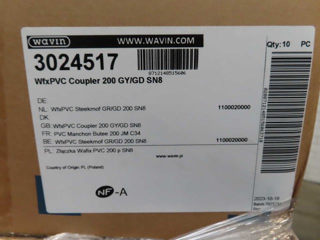 Wavin - wafix pvc 200mm - steekmof (80x) - afbeelding 4 van  4