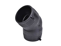 Wavin pe t-stuk 45° 75mm pn4 zwart (9x) - afbeelding 1 van  4
