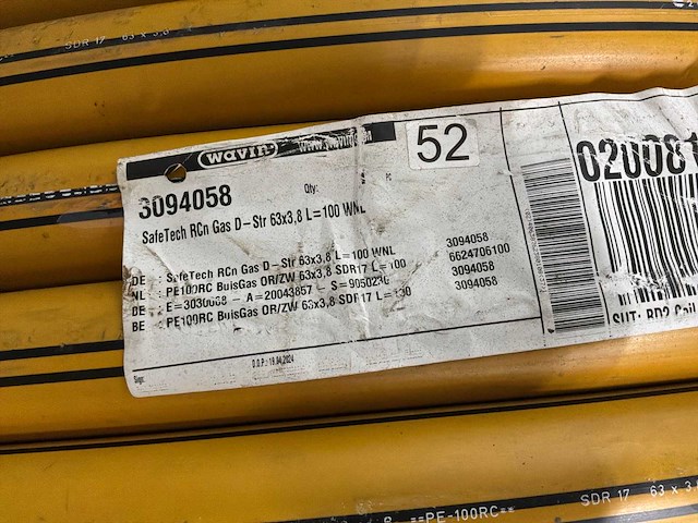Wavin pe100rc buisgas or/zw 63x3,8 - afbeelding 4 van  6