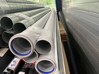 Wavin pp as+ rioolafvoerbuis 75mm lichtgrijs geluidsarm 1x mof (4x) - afbeelding 2 van  2