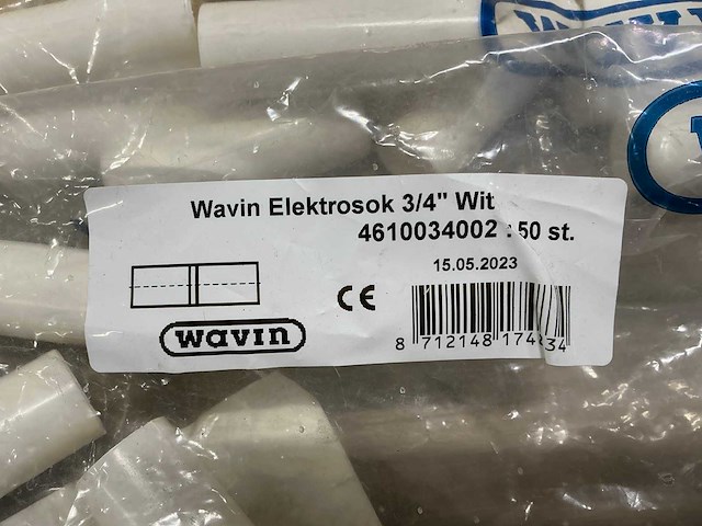 Wavin sok 3/4” wit - afbeelding 1 van  2