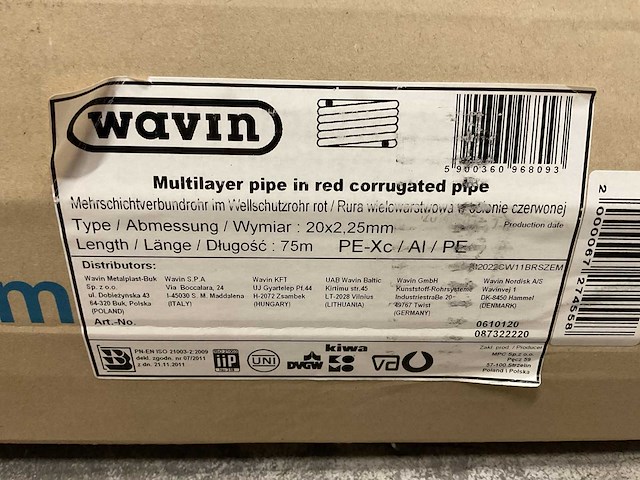 Wavin tigris 20x2mm rol á 75m meerlagenbuis met mantel - afbeelding 2 van  2