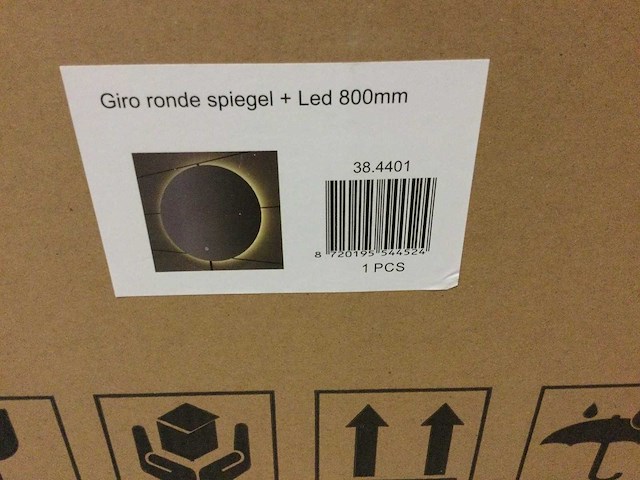 Wb - giro - spiegel rond met led verlichting 80 cm doorsnee. - afbeelding 2 van  3
