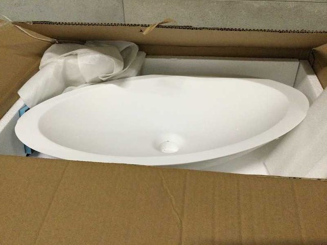 Wb - kim 36.4041 - waskom ovaal 59x35x11 cm. zonder kraan. - afbeelding 2 van  3