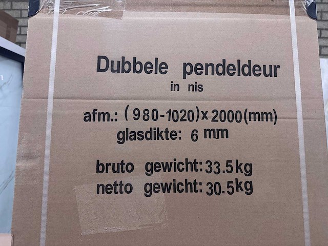 Wb - lagos pendeldeur in nis 100x200 - 20.3822 - douchedeur - afbeelding 2 van  3