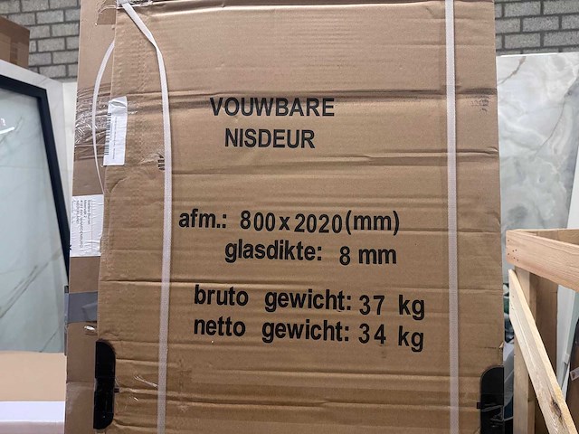 Wb - vouwbare nisdeur 80x202cm - 20.3720 - douchedeur - afbeelding 2 van  3