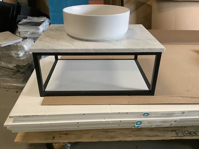 Wb - waskom met muurbeugel 60x46x27 cm - afbeelding 2 van  4