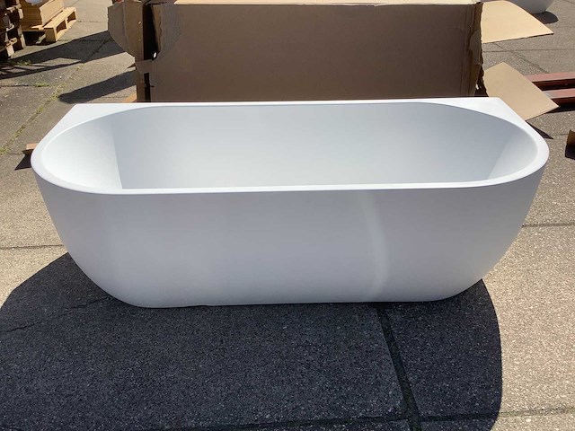 Wb - zenn 21.3672 - half vrijstaand ligbad 180x80 cm - afbeelding 2 van  9