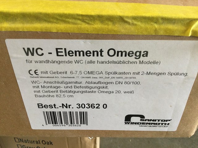 Wc element, sanitop, omega - afbeelding 3 van  5