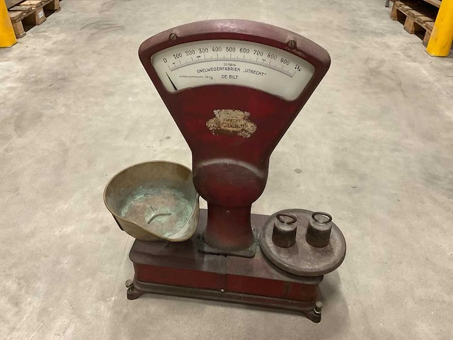 W.c. olland vintage weegschaal - afbeelding 1 van  4