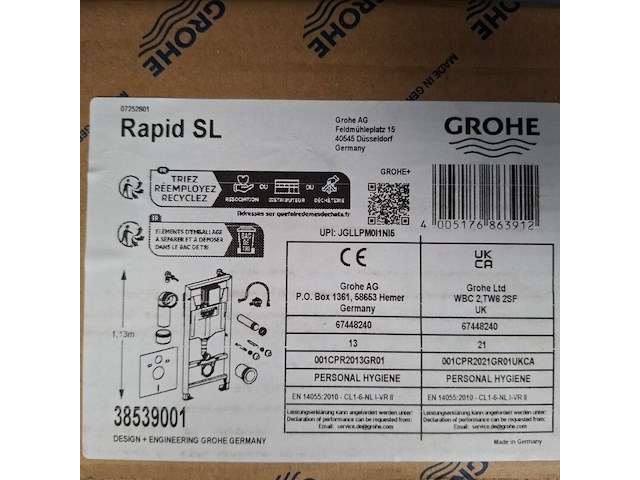 Wc set grohe-gena, glans wit - afbeelding 2 van  2