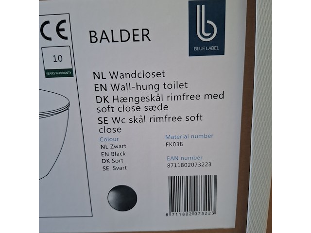 Wc-set ideal standard, wandcloset-set, mat zwart - afbeelding 3 van  7