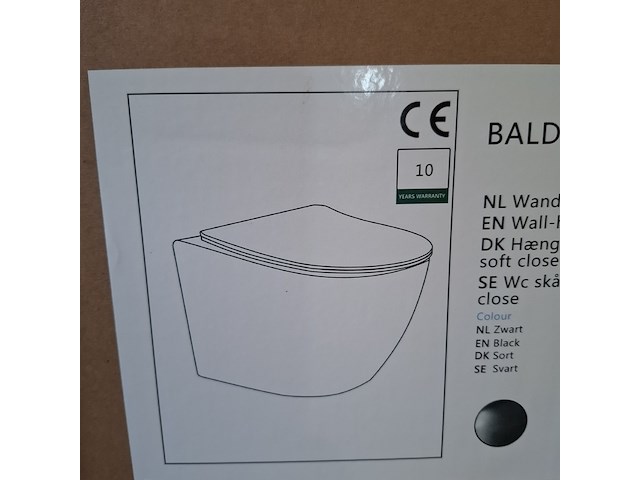 Wc-set ideal standard, wandcloset-set, mat zwart - afbeelding 4 van  7