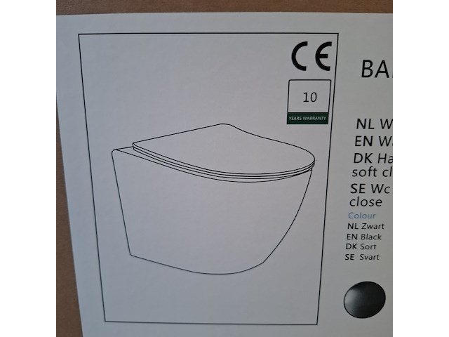 Wc-set ideal standard, wandcloset-set, mat zwart - afbeelding 3 van  6