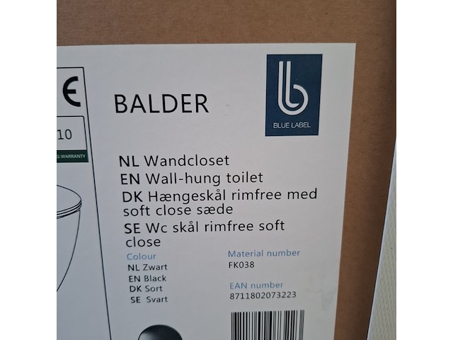 Wc-set ideal standard, wandcloset-set, mat zwart - afbeelding 4 van  6