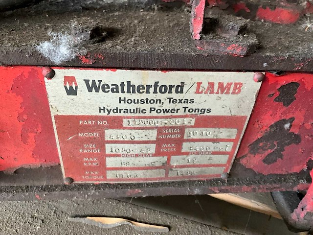 Weatherford / lamb 4500 hydraulische boorpijptang - afbeelding 5 van  5