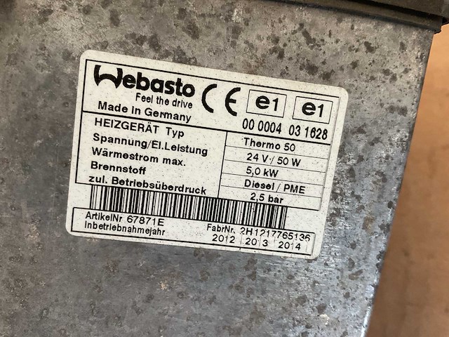 Webasto standkachel - afbeelding 5 van  5