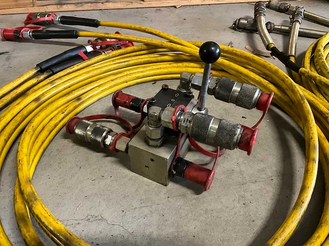 Weber hydraulik hydraulische hogedruk slangenset met verdeelblok - afbeelding 3 van  7